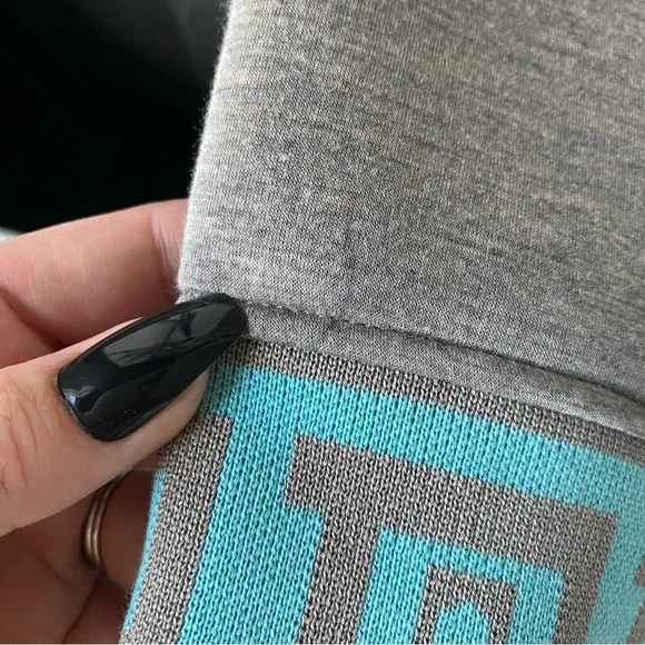 Versace Gray Scuba Bomber Jacket with Turquoise Trim Sz XL - Picture 13 of 13